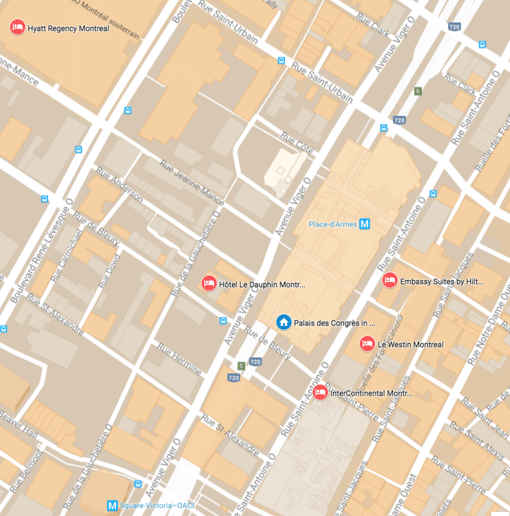 Map of hotel locations - links to a google map